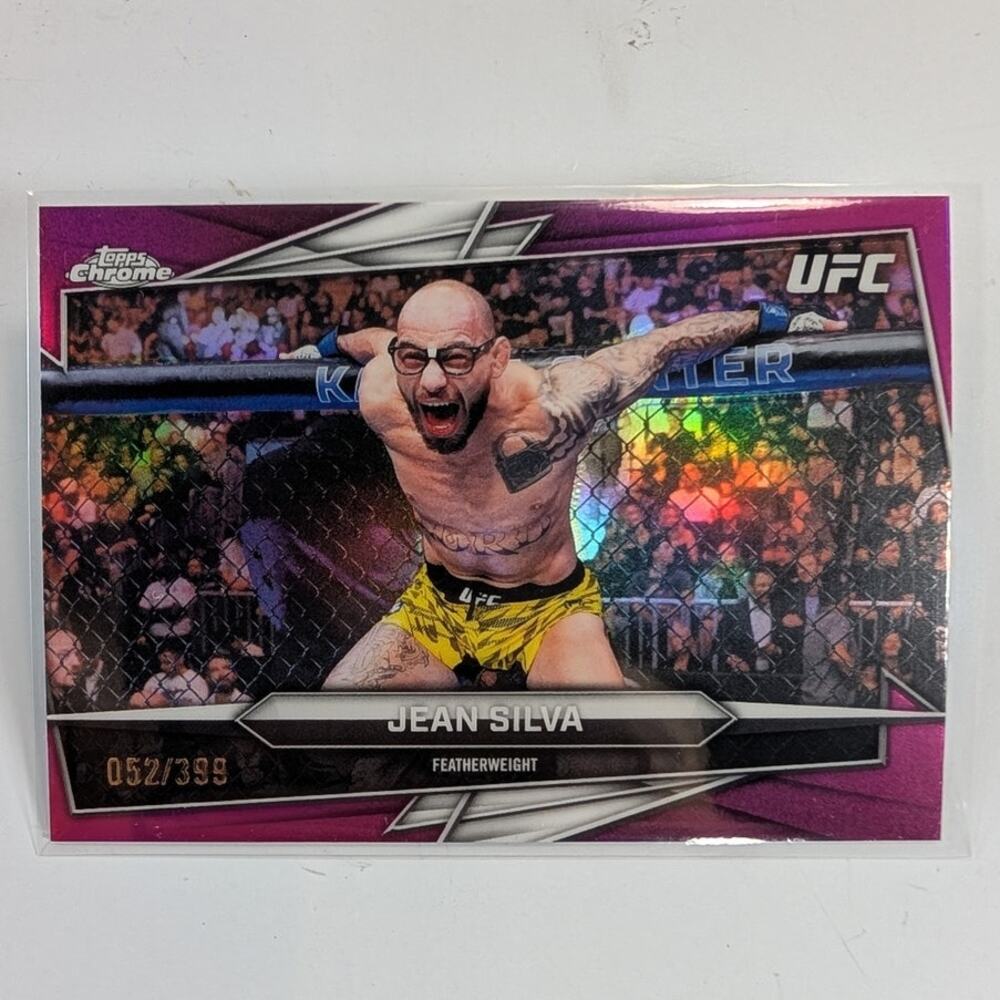 2026 Topps Chrome UFC Jean Silva #163 Magenta Refractor /399 Parallel